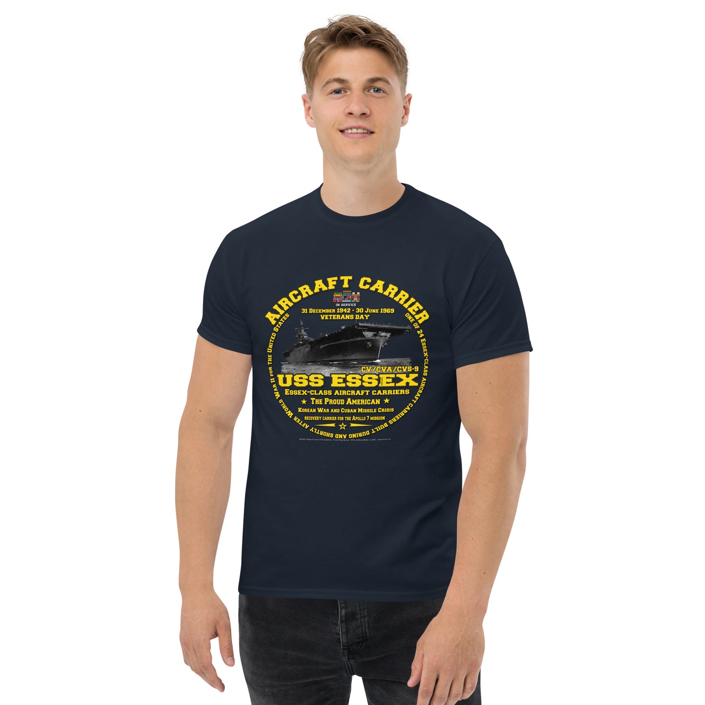 USS ESSEX CV-9 Aircraft Carrier T-shirt