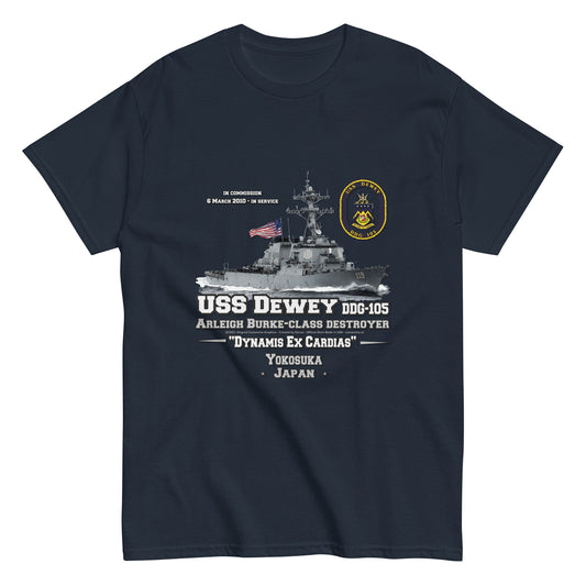 USS DEWEY DDG-105 tee, Destroyer Veterans Classic Tee,