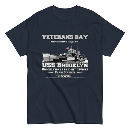 USS BROOKLYN t-shirt,USS BROOKLYN CL-40 t-shirt, Light Cruiser Veterans Unisex t-shirt, Navy Veterans T-shirts,