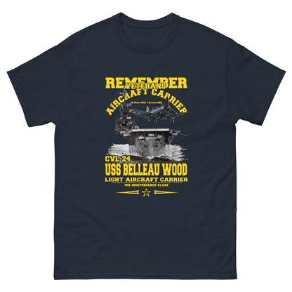 USS BELLEAU WOOD tee,USS BELLEAU WOOD CVL-24 tee, Aircraft Carrier Veterans T-shirt, US Aircraft carrier veterans Tee,