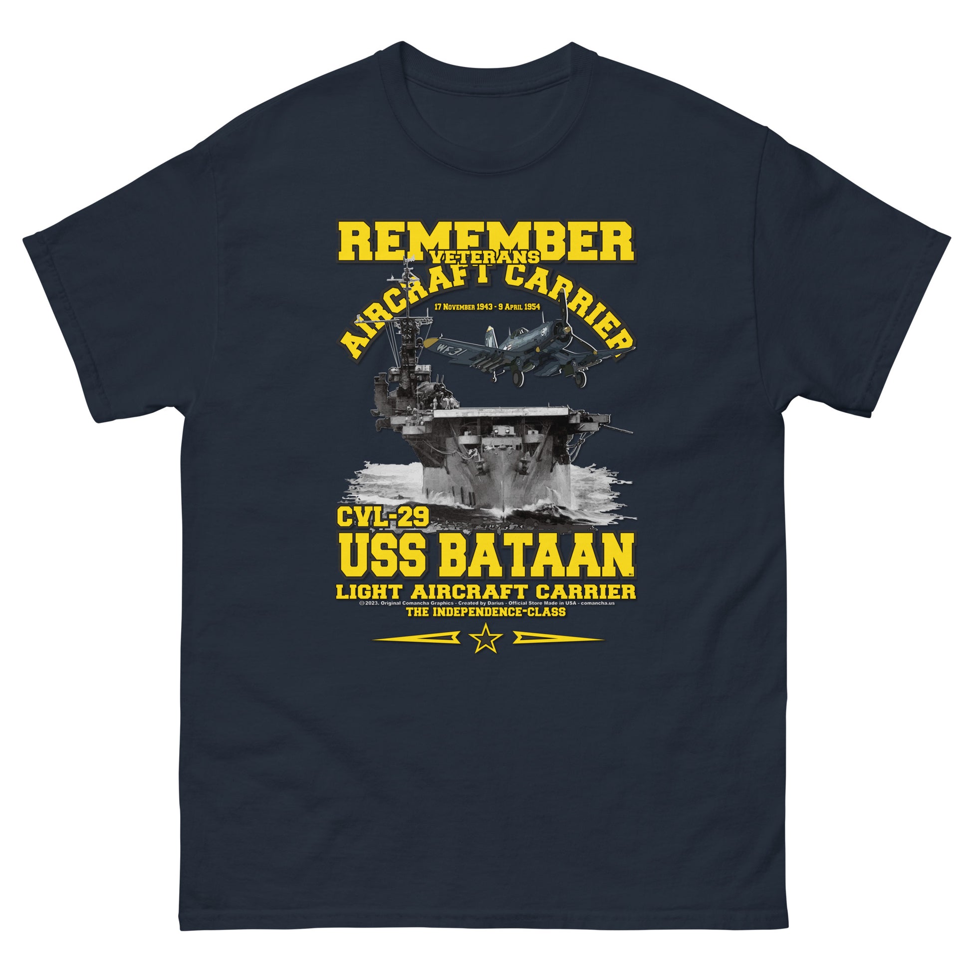 USS BATAAN tee,USS BATAAN CVL-29 tee, Aircraft Carrier Veterans T-shirt, Aircraft Carrier Veterans tee,