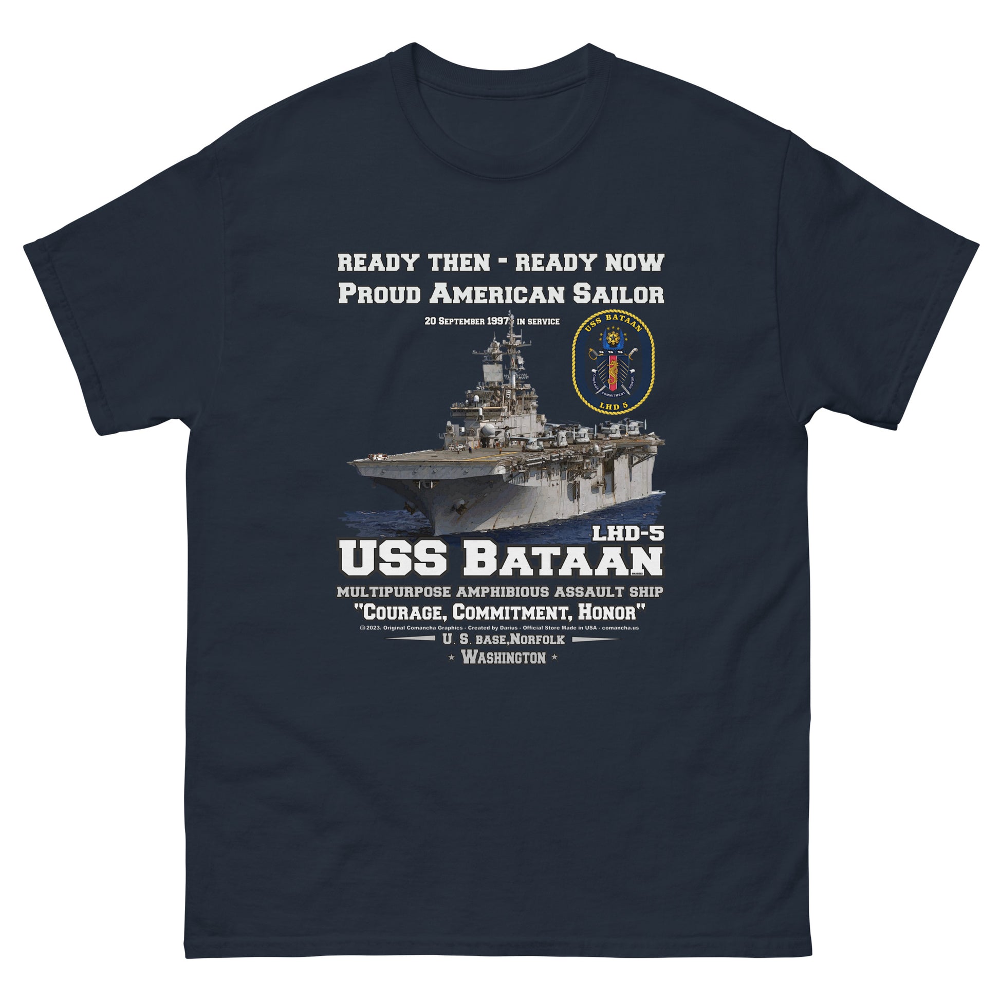 USS BATAAN tee,USS BATAAN LHD-5 t-shirt, Amphibious Assault Ship Veterans T-shirt, US NAvy Tees by comancha,