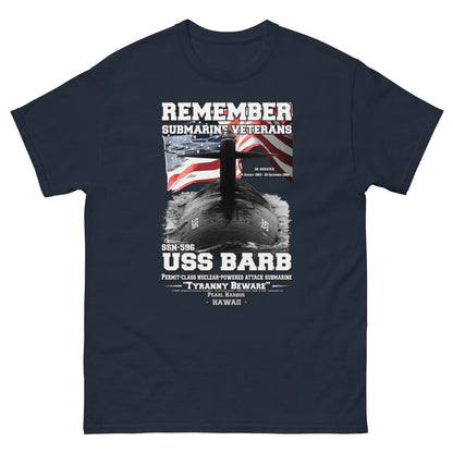 USS BARB SSN-596 t-shirt, Submarine Veterans T-shirt, Comancha Navy Tees, us navy t-shirt, USS BARB gift, USS BARB t-shirt,