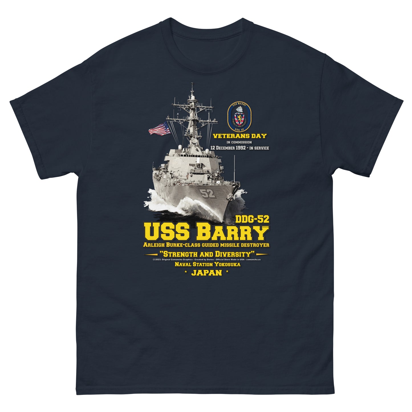 USS BARRY tee, USS BARRY gift, USS BARRY DDG-52 Destroyer Veterans T-shirt, Comancha Navy T-shirts, us navy t-shirt,