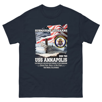 USS ANNAPOLIS veterans t-shirt,USS ANNAPOLIS SSN-760 t-shirt, Submarine Veterans Tee, USS ANNAPOLIS T-Shirt, Comancha military t-shirt, US Navy t-shirt, US Navy veterans t-shirt,