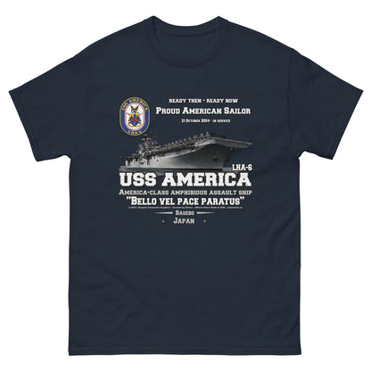 USS AMERICA Veterans T-shirt, USS AMERICA LHA-6 Amphibious Assault Ship Veterans T-shirt, Comancha Navy T-shirt, US Navy T-shirt, US Navy Veterans T-shirt,