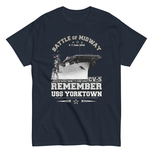 USS YORKTOWN t-shirt, USS YORKTOWN CV-5 t-shirt, USS YORKTOWN CV-5 Battle of Midway T-shirt, USS Yorktown Tee, US navy T-shirt,Comancha,