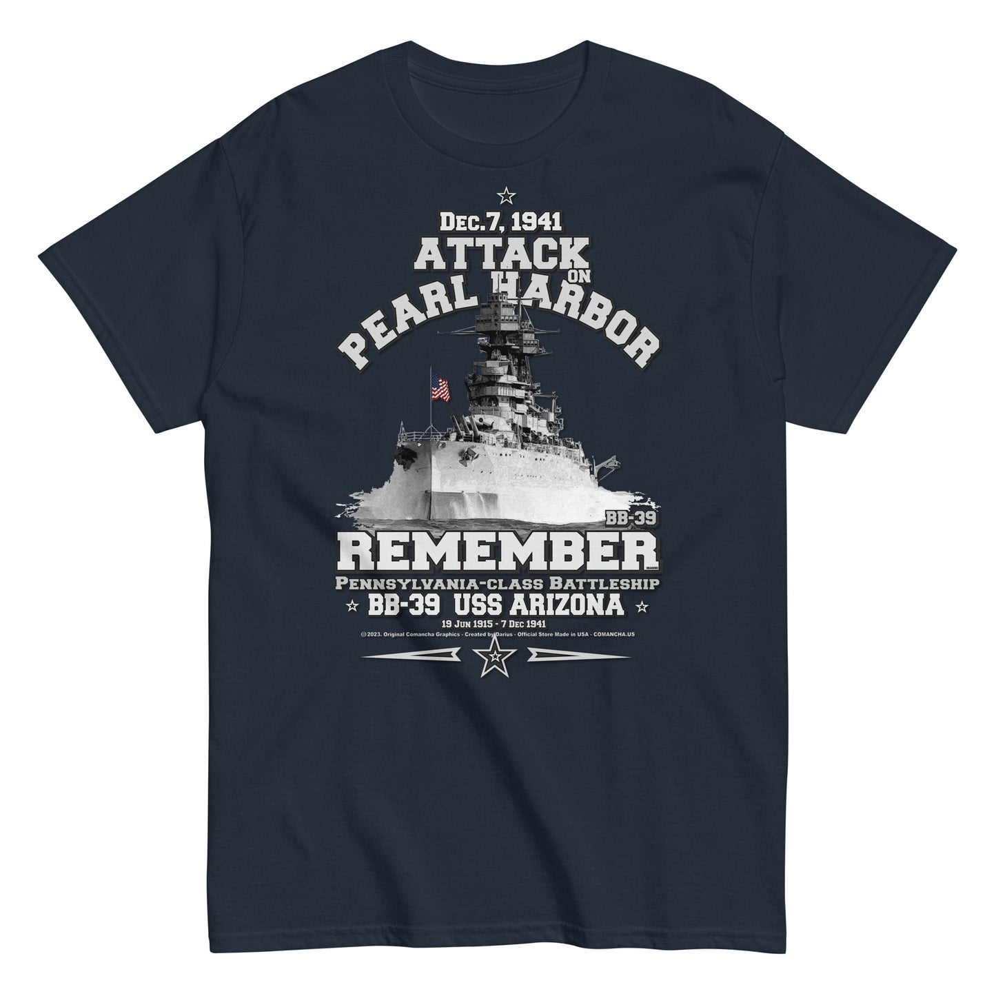 USS ARIZONA BB-39 t-shirt, USS ARIZONA BB-39 Battleship T-shirt, Comancha US Navy Ships Tees, US Navy Tshirt, Remember Pearl Harbor t-shirt, US Navy Veterans T-shirt,