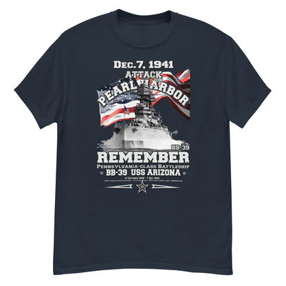 Pearl Harbor USS ARIZONA BB-39 tee,USS ARIZONA Battleship T-shirt,USS ARIZONA Tee,Remember USS ARIZONA t-shirt, USS ARIZONA memorial tee,comancha tee,