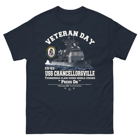 USS CHANCELLORSVILLE veterans t-shirt,USS CHANCELLORSVILLE CG-62 t-shirt, US Navy Veterans t-shirt, US navy T-shirt, Cruiser US Navy Veterans T-shirt, Comancha Navy Ships T-Shirt,