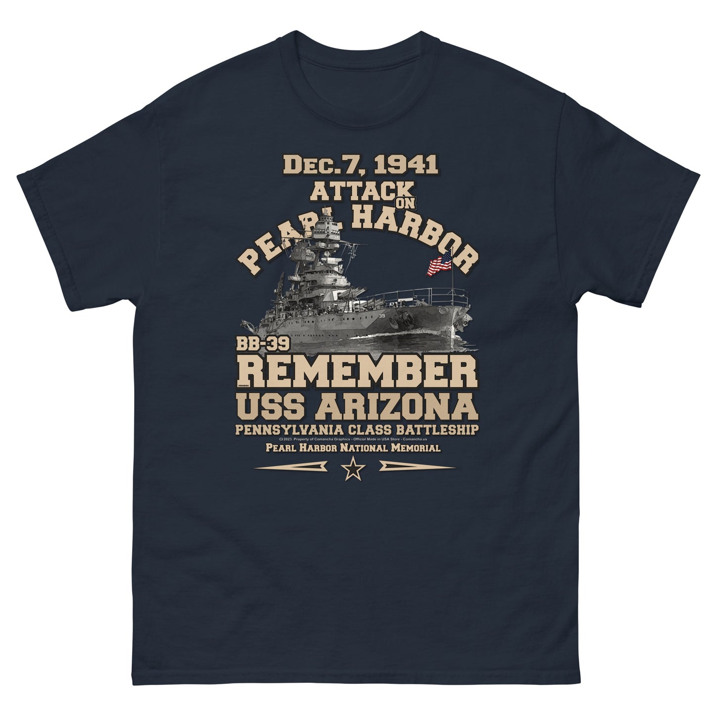 USS ARIZONA BB-39 tee, USS ARIZONA tee,USS ARIZONA BB-39 Pearl Harbor Tee