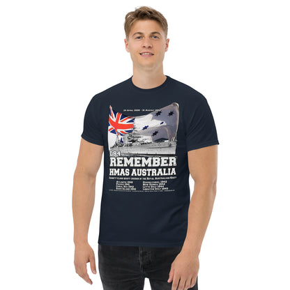 HMAS AUSTRALIA t-shirt, HMAS AUSTRALIA Royal Canadian Navy tee,HMAS AUSTRALIA D-84 Cruiser T-shirt, HMAS AUSTRALIA T-shirt, Comancha tees,