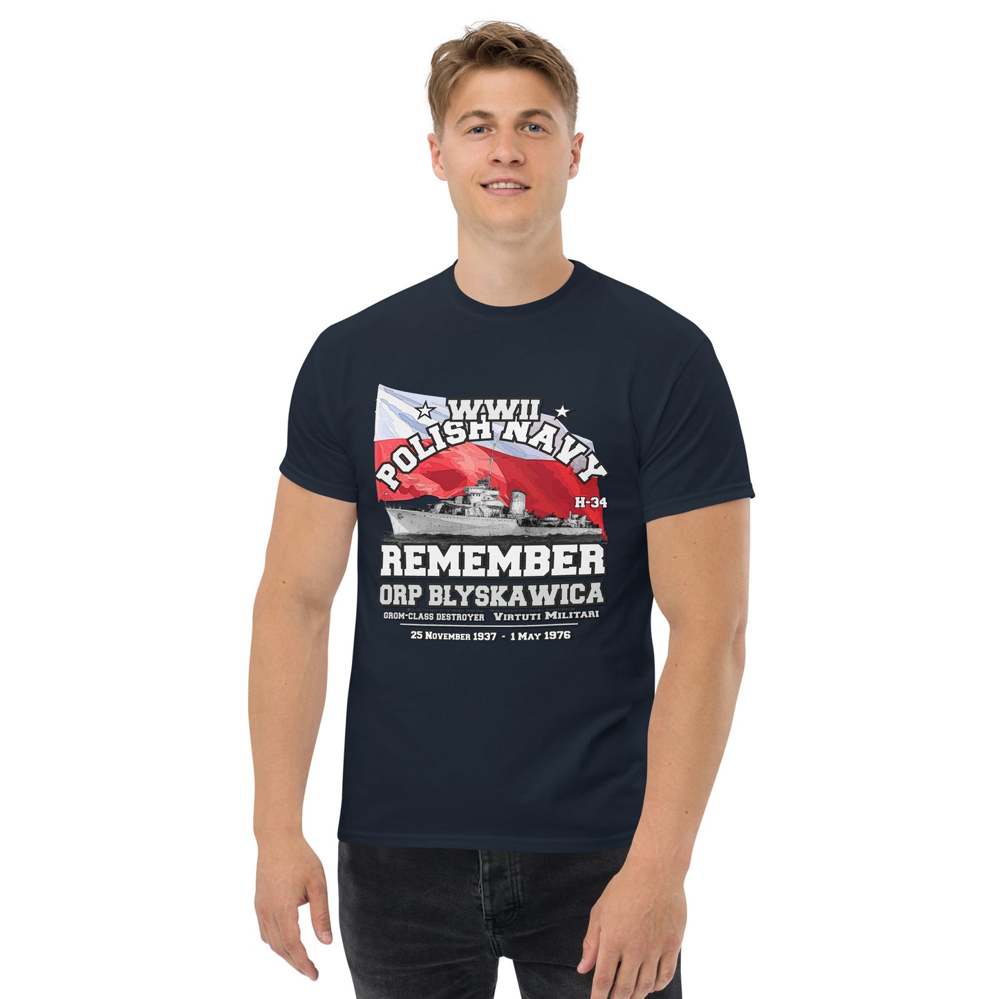 ORP BLYSKAWICA t-shirt, ORP BLYSKAWICA niszczyciel t-shirt,ORP BLYSKAWICA Polska Marynarka Wojenna T-Shirt, ORP BLYSKAWICA T-Shirt, comancha tee,