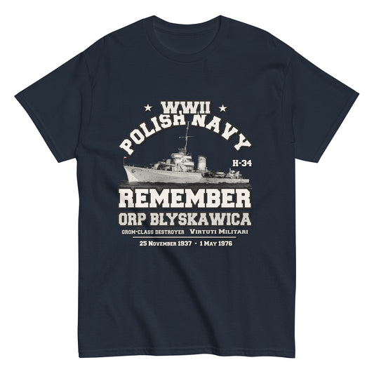 ORP BLYSKAWICA t-shirt, ORP BLYSKAWICA niszczyciel t-shirt,ORP BLYSKAWICA Polska Marynarka Wojenna T-Shirt, ORP BLYSKAWICA T-Shirt, comancha tee,