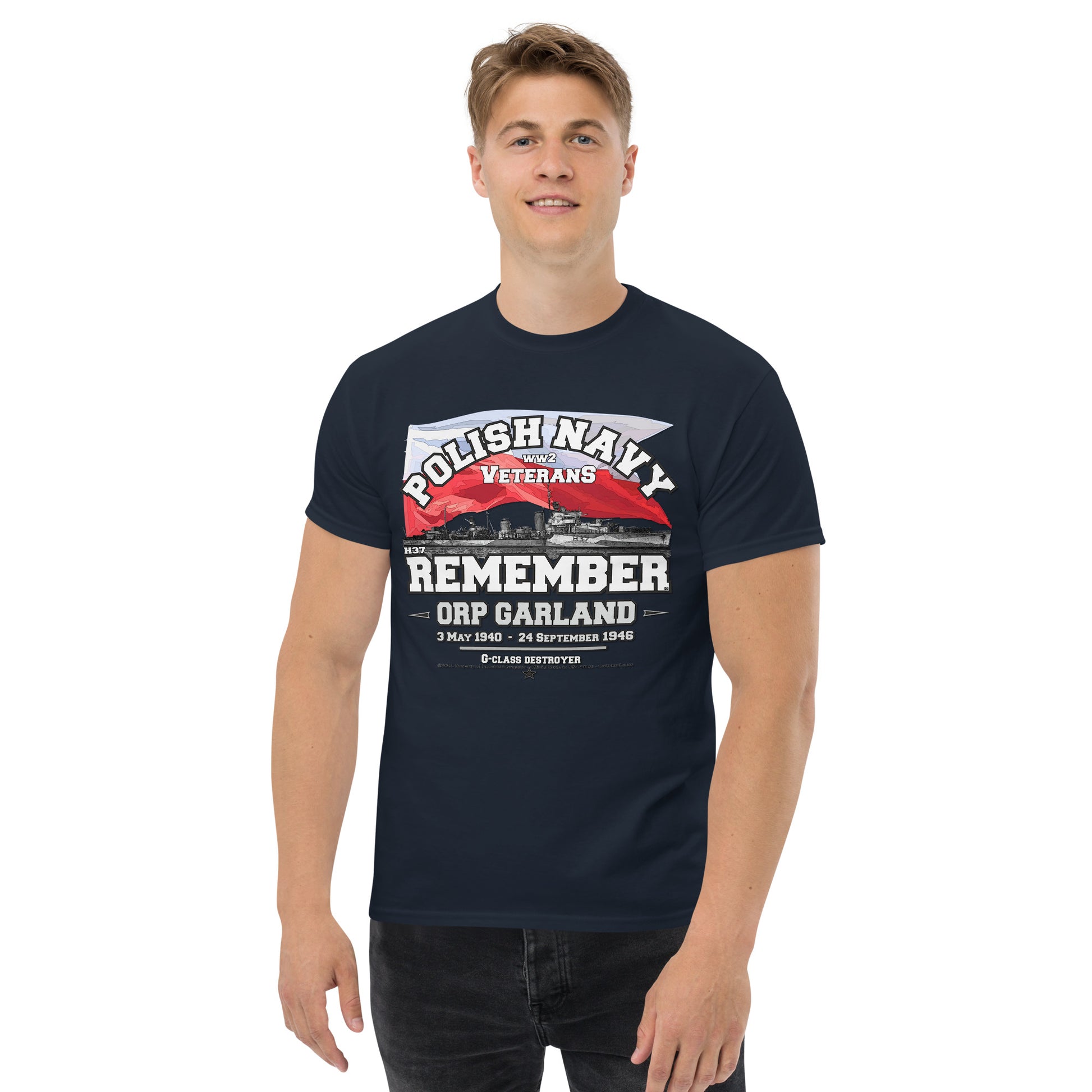 ORP GARLAND H-37 t-shirt,Polish Navy t-shirt, Okret Marynarki Wojennej T-shirt, Comancha Graphics,