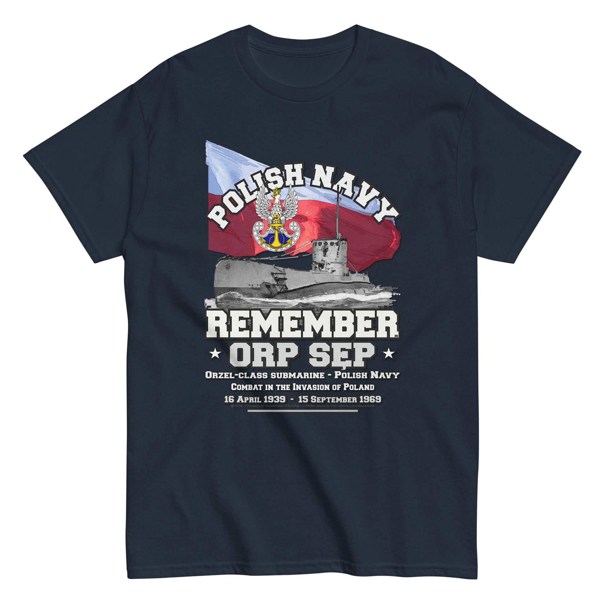 ORP SEP t-shirt, Polska Marynarka Wojenna t-shirt, ORP SEP Polish navy t-shirt, comancha graphics tee,