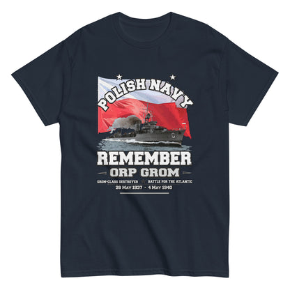 ORP GROM t-shirt, Polska Marynarka Wojenna t-shirt, ORP GROM Polish Navy t-shirt, Comancha Graphics Tee,