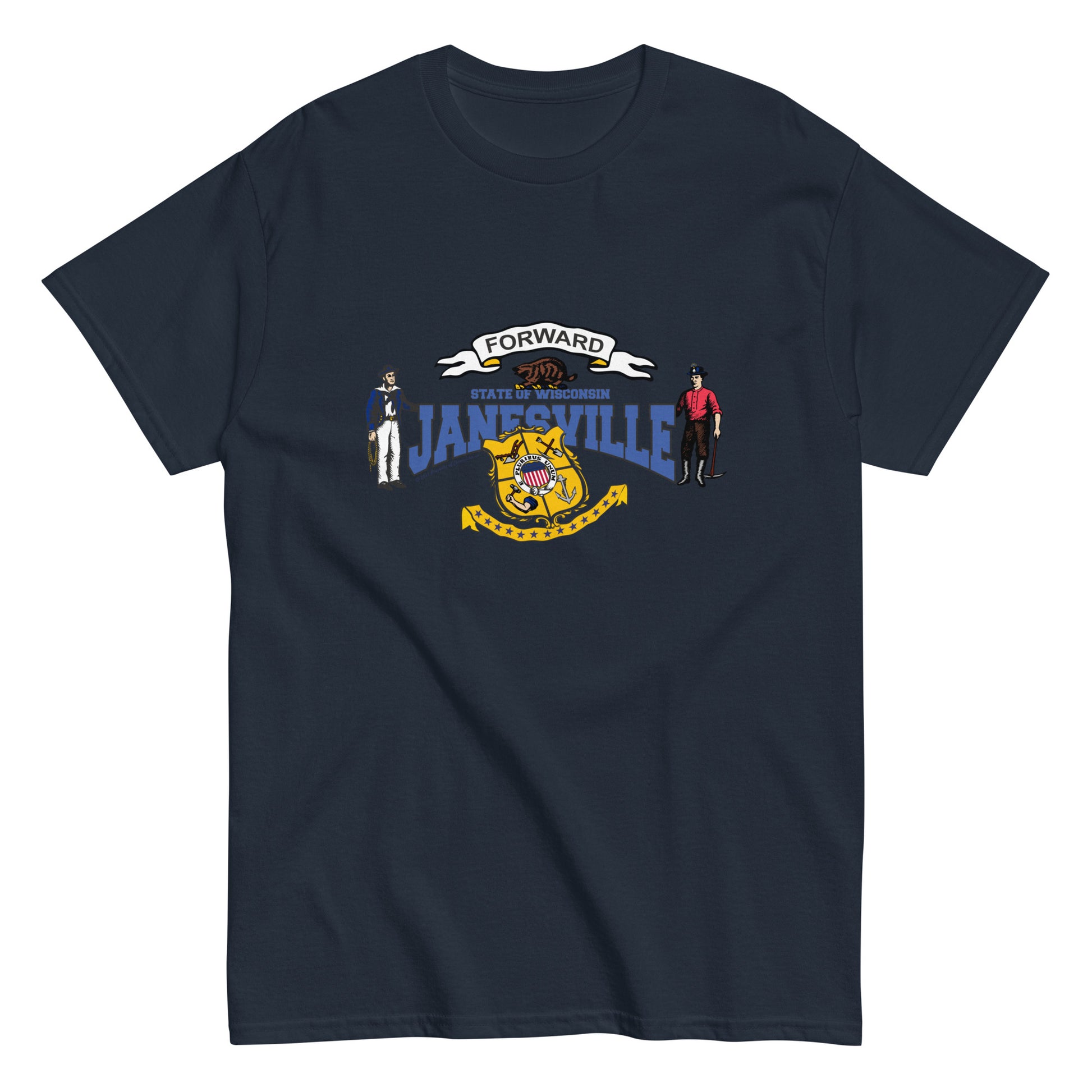 Janesville wisconsin tee,Janesville t-shirt, Wisconsin State T-Shirt, Comancha Graphics,