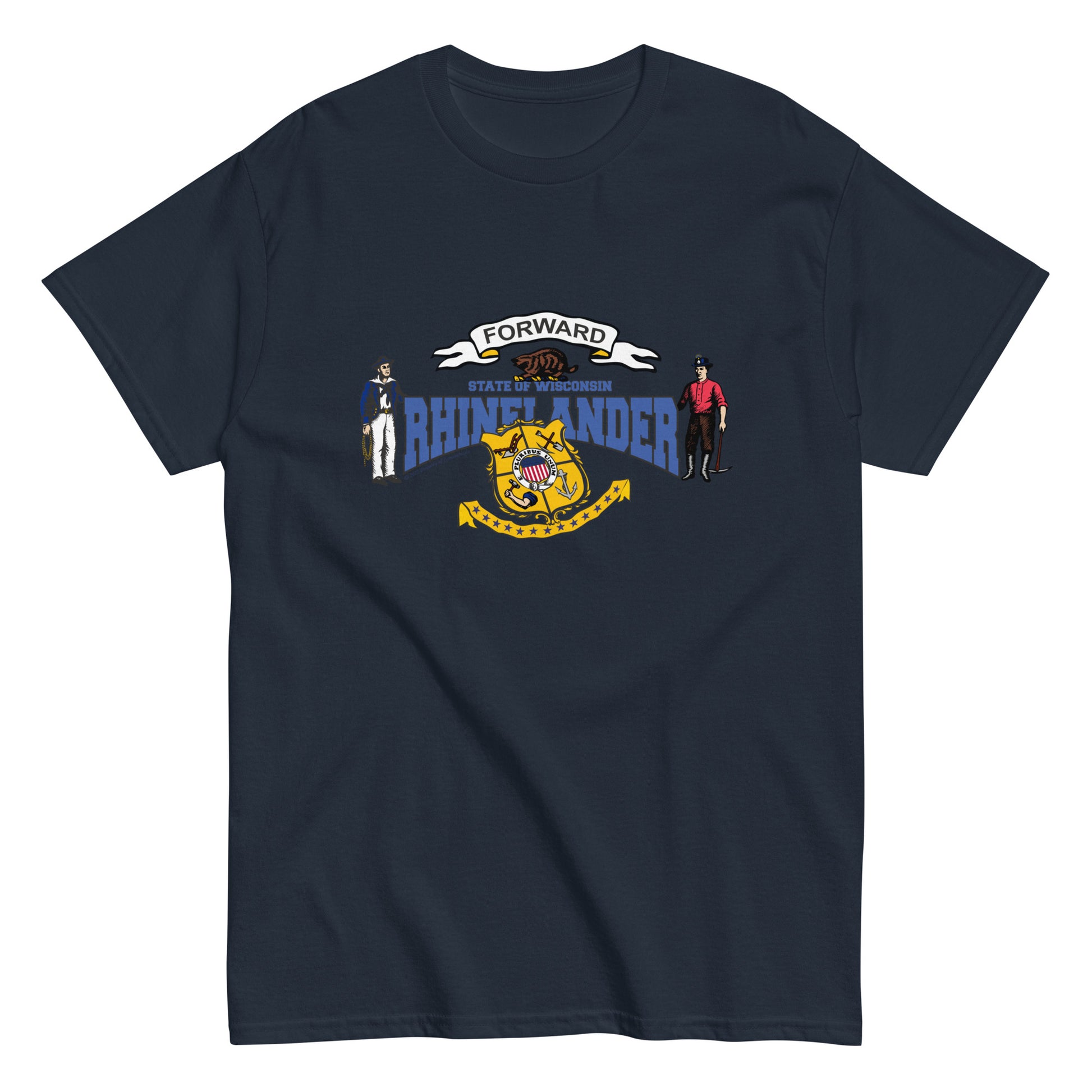 Rhinelander wisconsin t-shirt,Rhinelander t-shirt,Wisconsin State T-Shirt, Comancha Graphics,