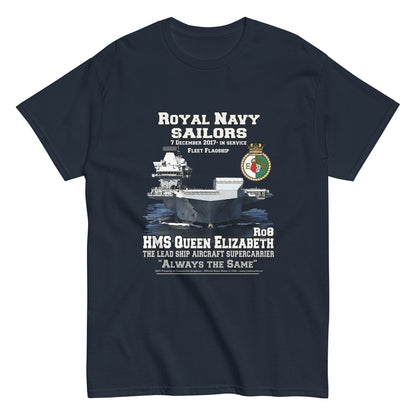 HMS QE2 tee,HMS Queen Elizabeth II veterans tee,HMS Queen Elizabeth II tee,aircraft supercarrier T-shirt, Comancha Graphics,