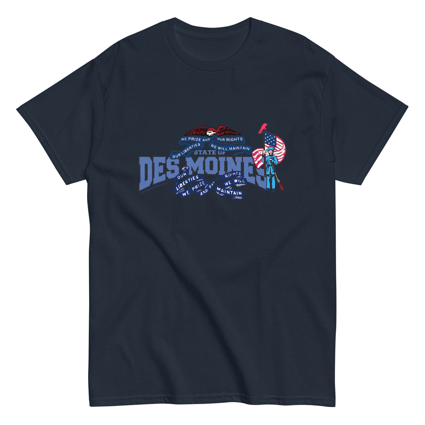 Des Moines t-shirt, Iowa T-shirt, Comancha Graphics,