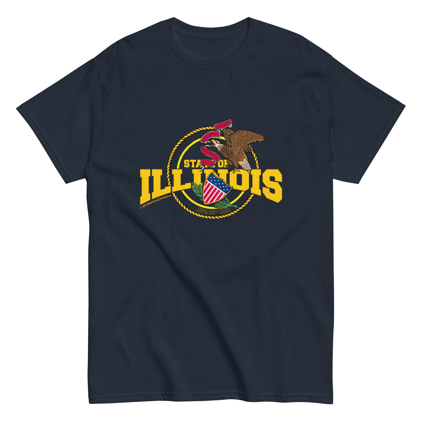 Illinois State T-shirt, Comancha Graphics, comancha tee, Illinois tee,