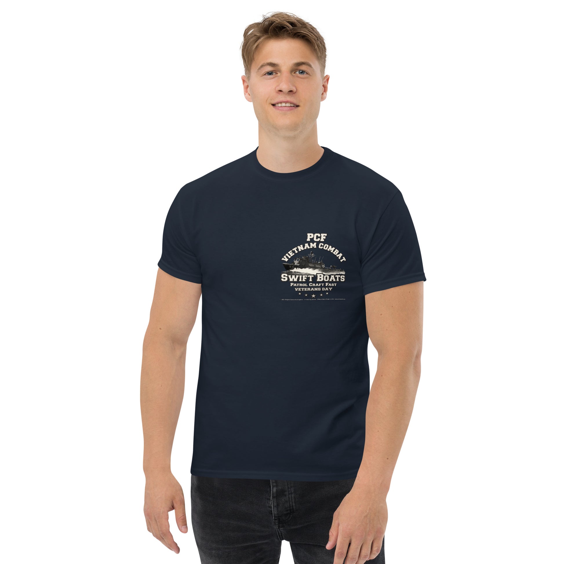 Swift Boats t-shirt, Vietnam combat t-shirt, PCF tee,Swift Boats Vietnam Veterans T-shirt, Comancha Graphics,