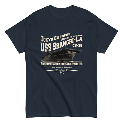 USS SHANGRI LA tee,USS SHANGRI LA CV-38 t-shirt, us navy tee,aircraft carrier veterans T-shirt Property Comancha Graphics,