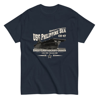 USS PHILIPPINE SEA tee, UA Navy tee,USS PHILIPPINE SEA CV-47 tee, aircraft carrier veterans T-shirt, Property Comancha Graphics,