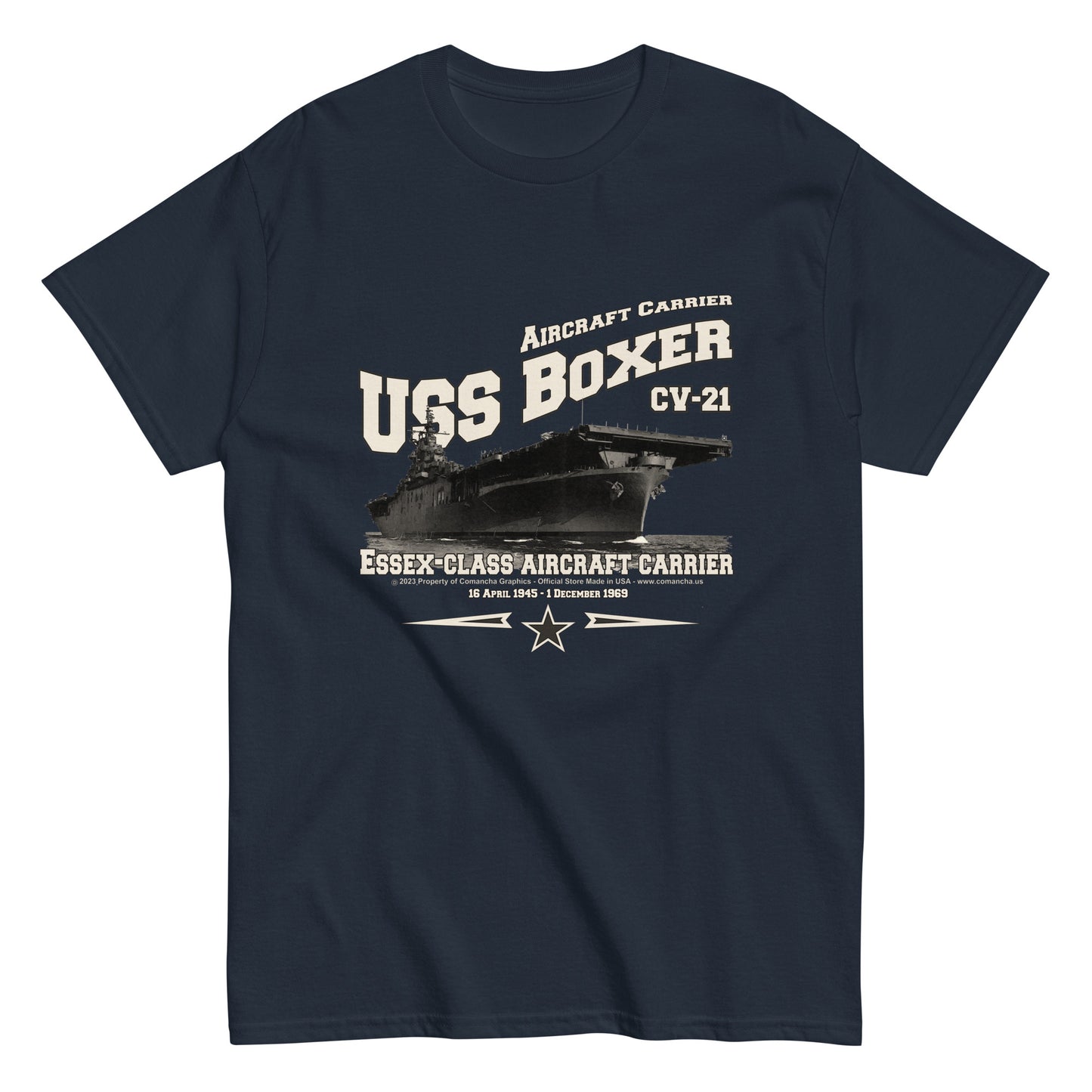 USS BOXER t-shirt, US Navy veterans t-shirt,USS BOXER CV-21 t-shirt, aircraft carrier veterans T-shirt, Property Comancha Graphics,USS BOXER t-shirt, US Navy veterans t-shirt,USS BOXER CV-21 t-shirt, aircraft carrier veterans T-shirt, Property Comancha Graphics,