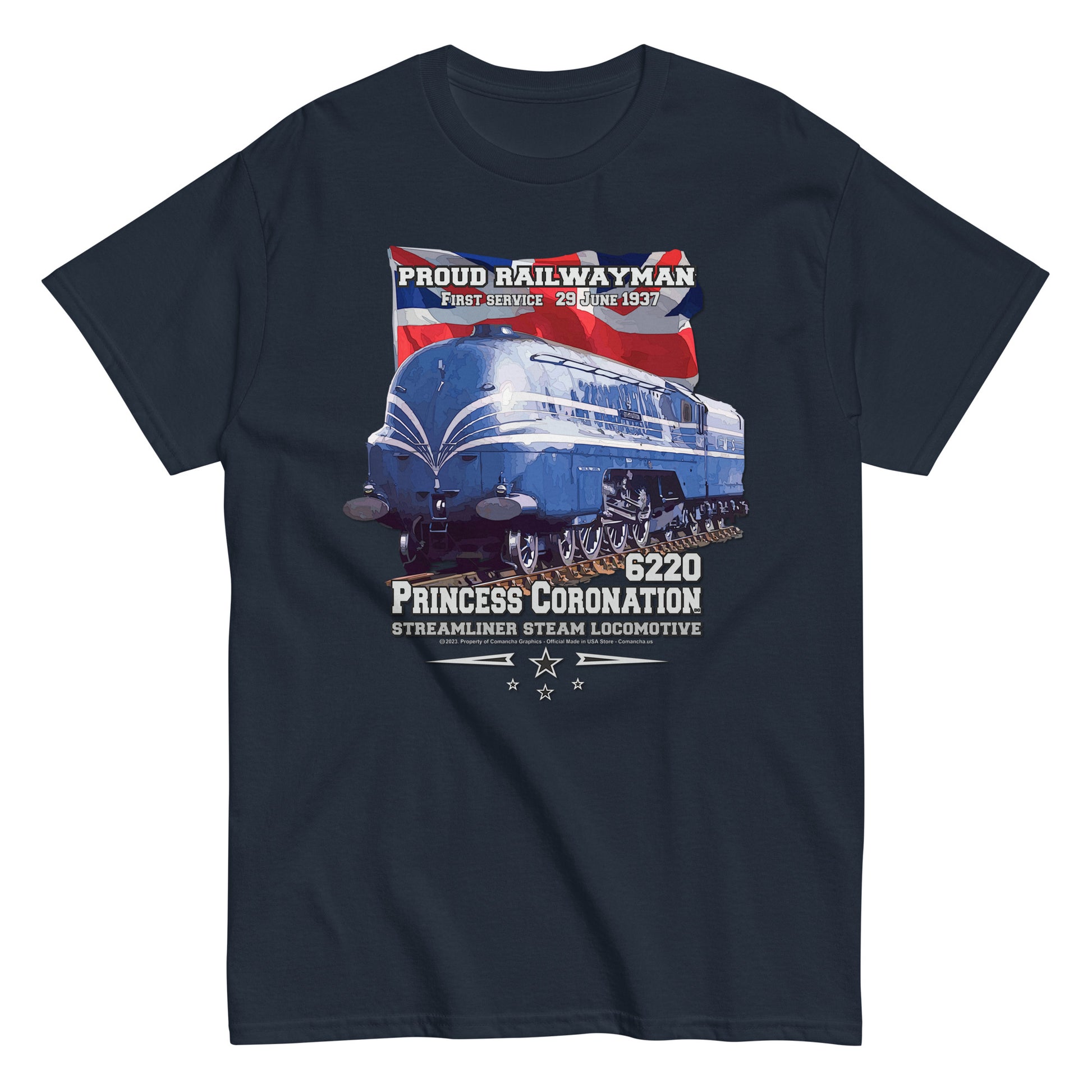 6220 Streamliner t-shirt, Steam Locomotive T-shirt,