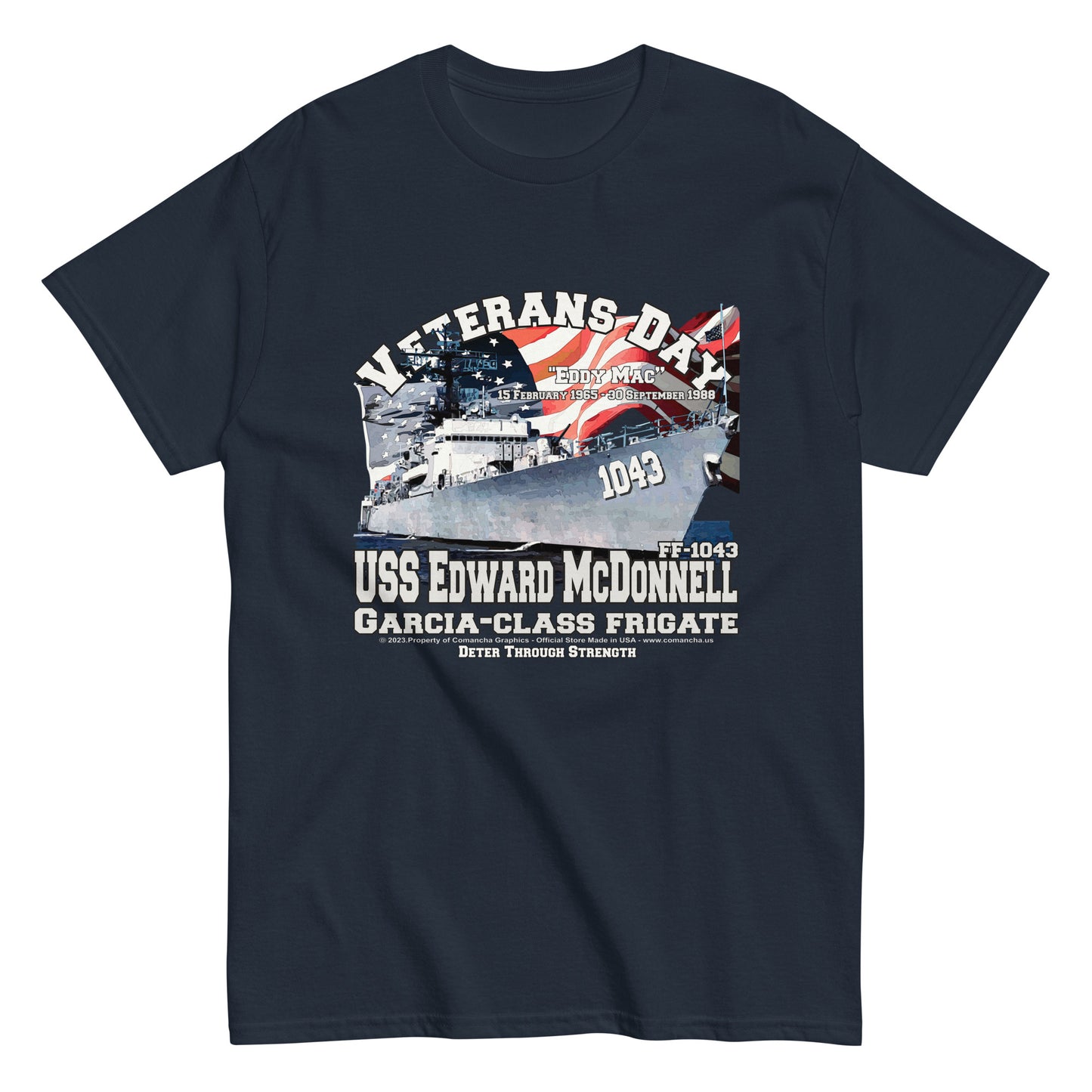 USS Edward McDonnell FF-1043 Frigate T-shirt