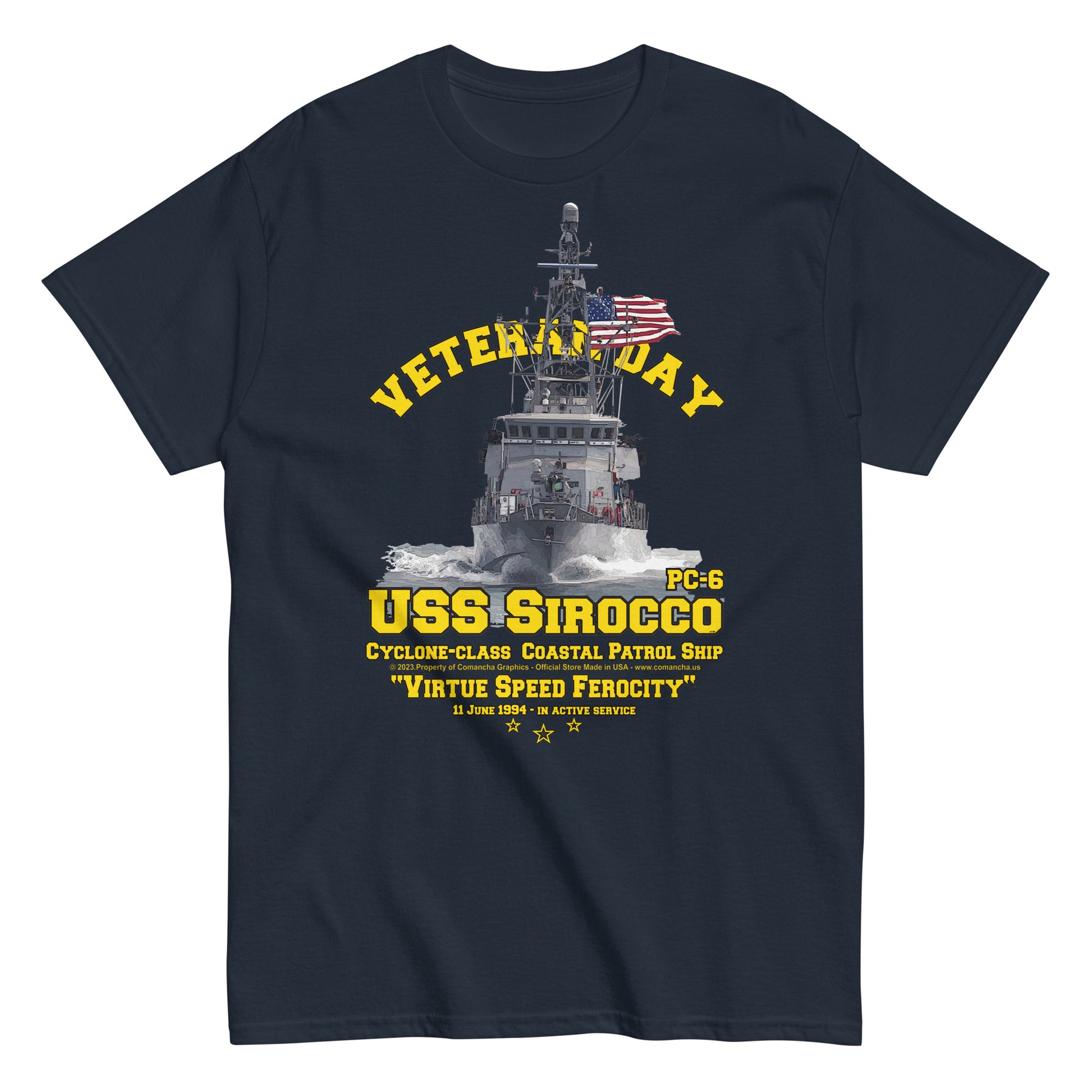 USS SIROCCO PC-6 T-shirt,USS SIROCCO t-shirt, Patrol boat t-shirt,comancha t-shirt, US Navy tee,Navy tee,