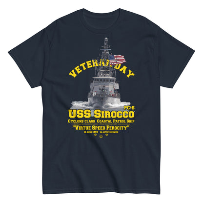 USS SIROCCO PC-6 T-shirt,USS SIROCCO t-shirt, Patrol boat t-shirt,comancha t-shirt, US Navy tee,Navy tee,