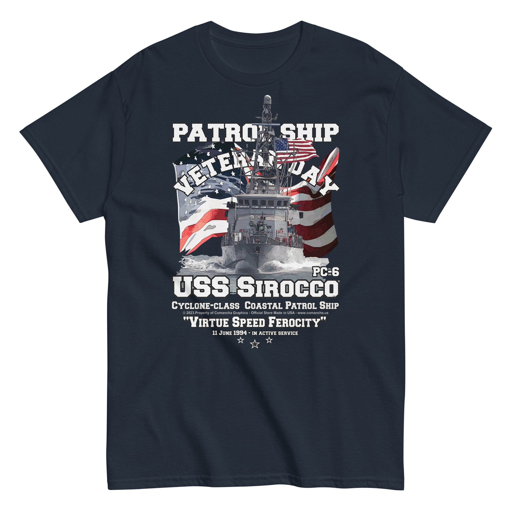 USS SIROCCO PC-6 T-shirt,USS SIROCCO t-shirt, Patrol boat t-shirt,comancha t-shirt, US Navy tee,Navy tee,