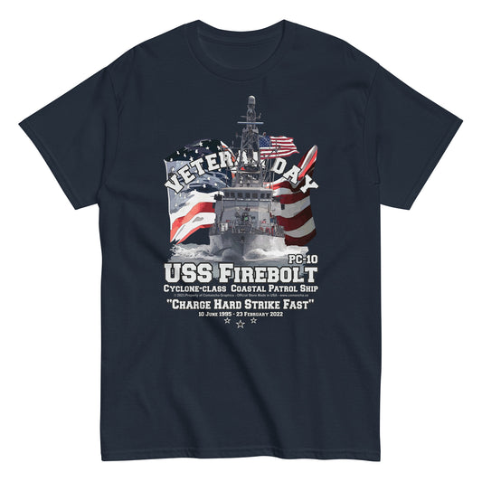 USS Firebolt t-shirt, PC-10 Patrol Ship T-shirt,patrol ship tee,navy tee,us navy tee,comancha t-shirt,