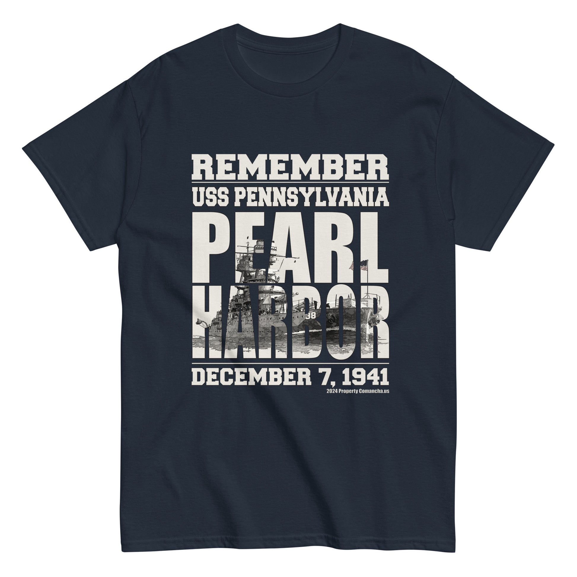 REMEMBER PEARL HARBOR USS Pennsylvania T-shirt, Pearl Harbor Tee, Comancha Graphics Store, REMEMBER PEARL HARBOR USS Pennsylvania Tee, Pearl Harbor Veterans T-shirt, Comancha Graphics tee Store,