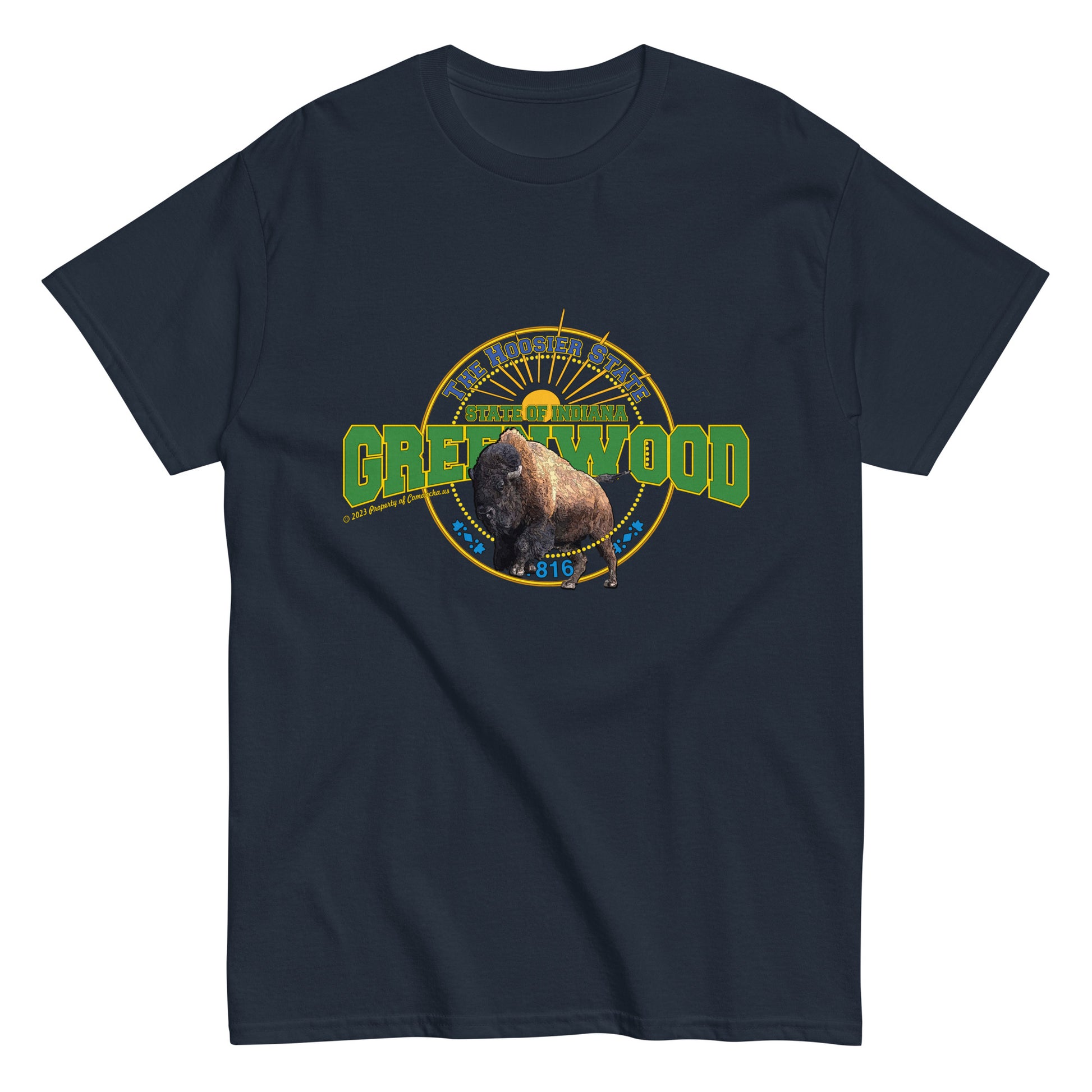 Greenwood City Tee - Indiana State T-shirt, Comancha.us T-shirt,