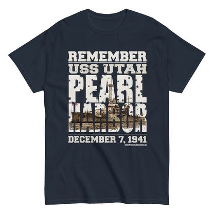 Remember Pearl Harbor T-shirt, USS Utah tee, Comancha graphics tee, Pearl harbor t-shirt, Navy veterans tee, Uss Utah Battleship t-shirt,