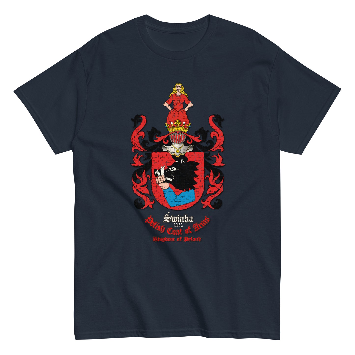 Swinka Herb Koszulka, Herb Rodowy Koszulka, Swinka Coats of Arms tee, Comancha Graphics,