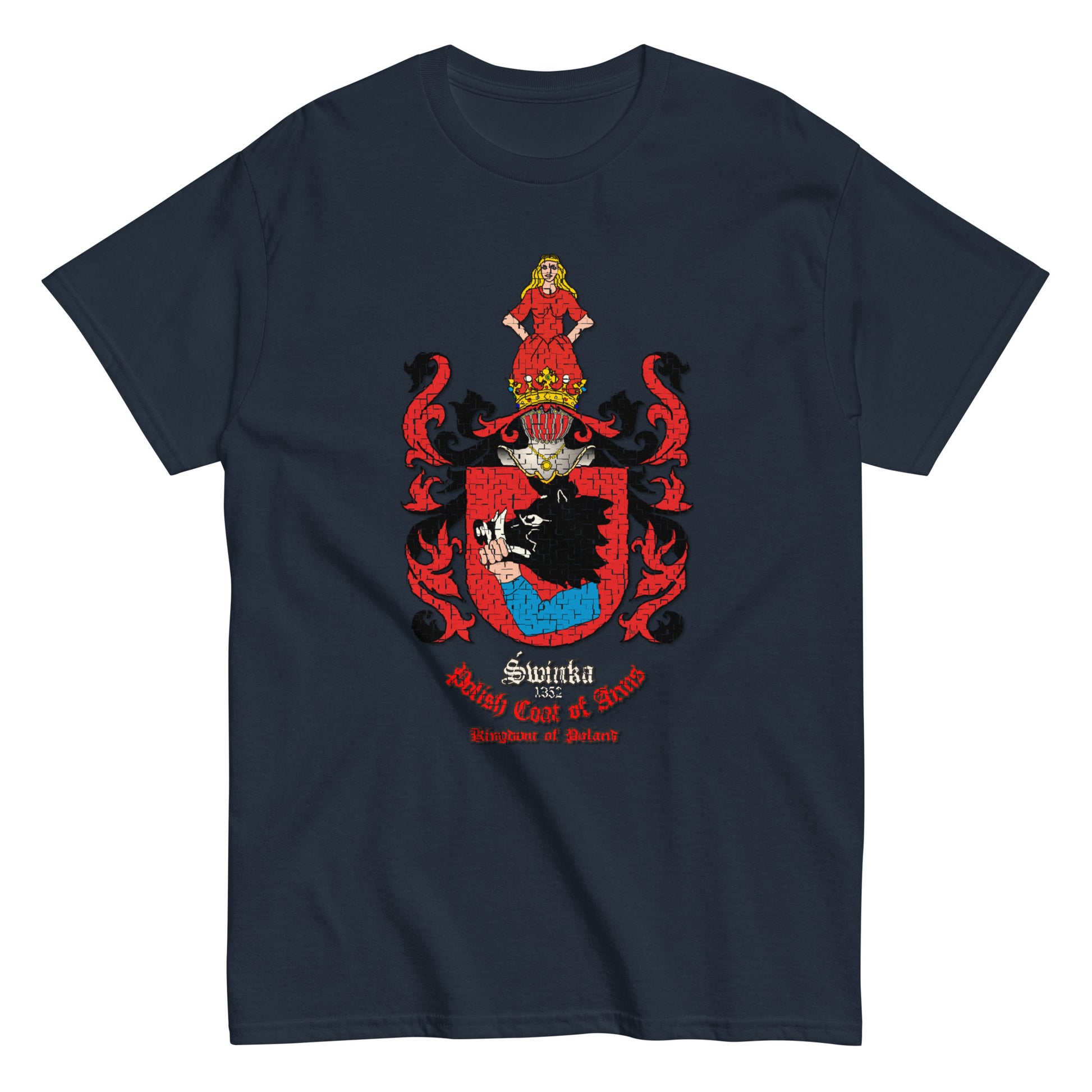 Swinka Herb Koszulka, Herb Rodowy Koszulka, Swinka Coats of Arms tee, Comancha Graphics,