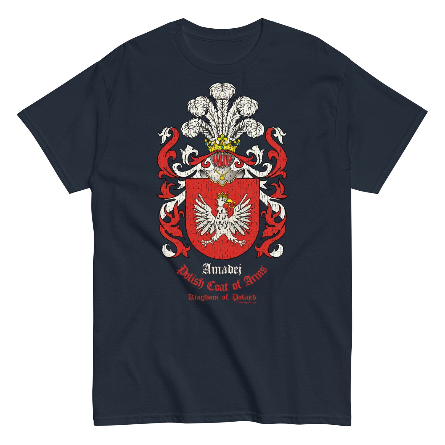 Amadej Herb Koszulka,  Herb Rodowy Koszulka, Amadej Coats of Arms Tee, Comancha Graphics tee,