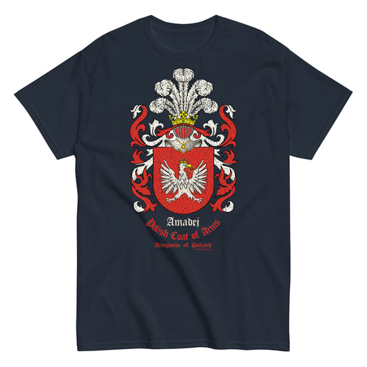 Amadej Herb Koszulka,  Herb Rodowy Koszulka, Amadej Coats of Arms Tee, Comancha Graphics tee,