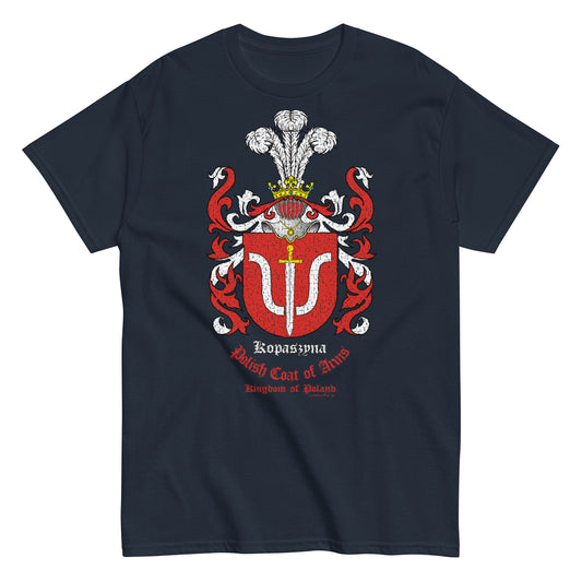 Kopaszyna Herb Koszulka, Polskie Herby Rodowe Koszulki, Kopaszyna coats of arms tee, Comancha Graphics,