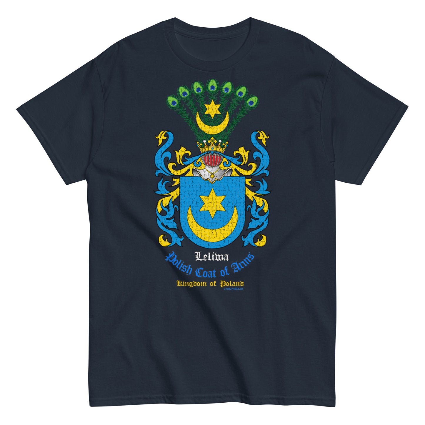 Leliwa Herb Koszulka, Polskie Herby Rodowe Koszulki, Leliwa coats of arms tee, Comancha Graphics,