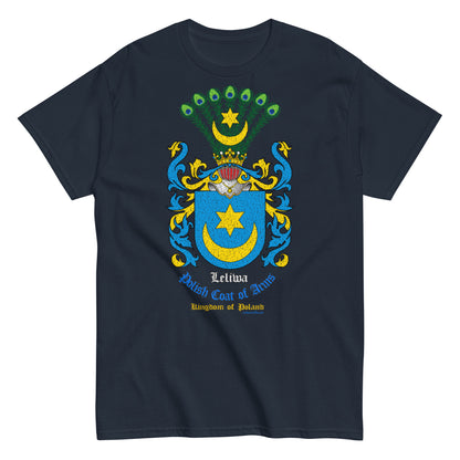 Leliwa Herb Koszulka, Polskie Herby Rodowe Koszulki, Leliwa coats of arms tee, Comancha Graphics,