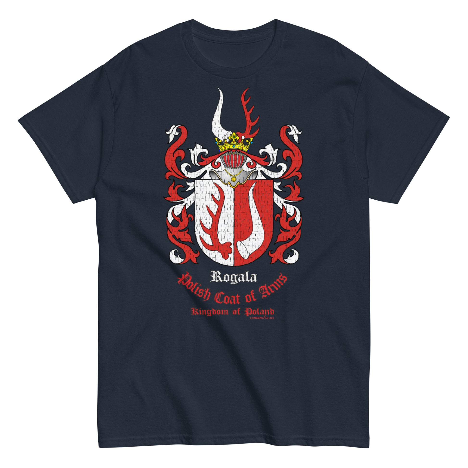 Rogala Herb Koszulka, Polskie Herby Rodowe Koszulki, Rogala coats of arms t-shirt, Comancha Graphics,