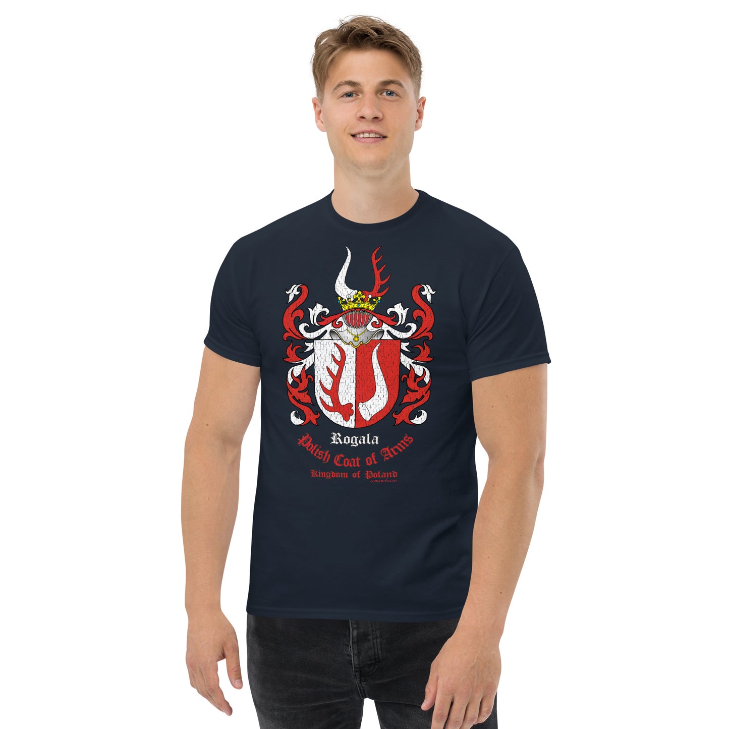 Rogala Herb Koszulka, Polskie Herby Rodowe Koszulki, Rogala coats of arms t-shirt, Comancha Graphics,