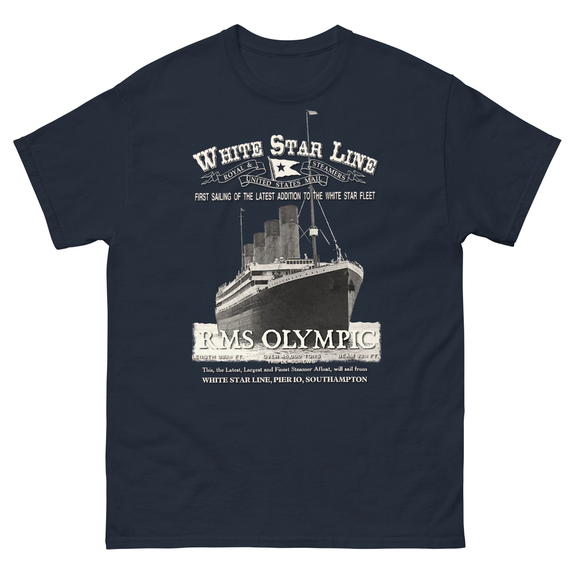 RMS OLYMPIC T-shirt, RMS Olympic Tee, Comancha Graphics,