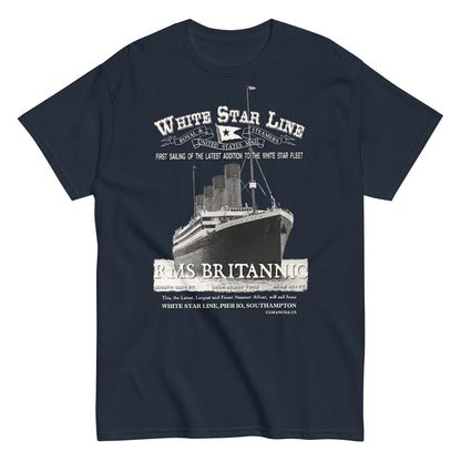 RMS Britannic T-shirt, RMS Britannic tee, White Star Ships, Comancha Graphics,